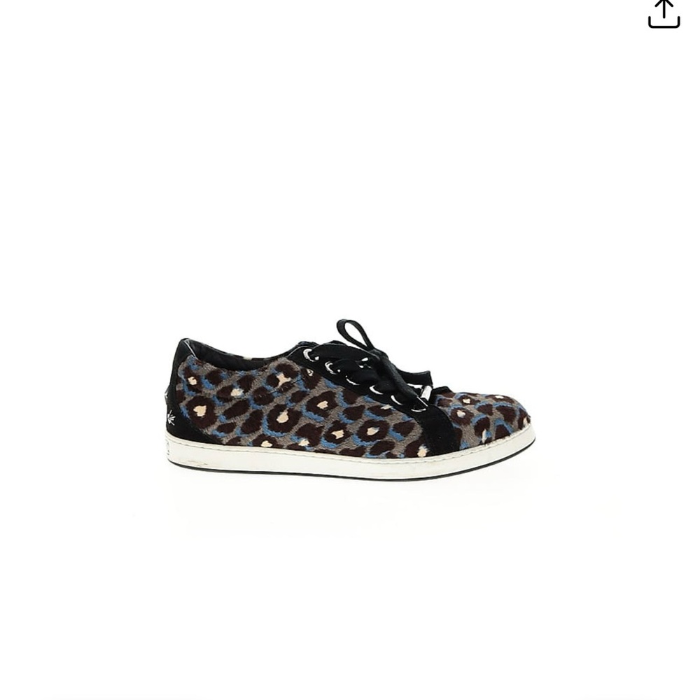 Jimmy Choo Black and Blue Leopard Sneakers Pre Loved
